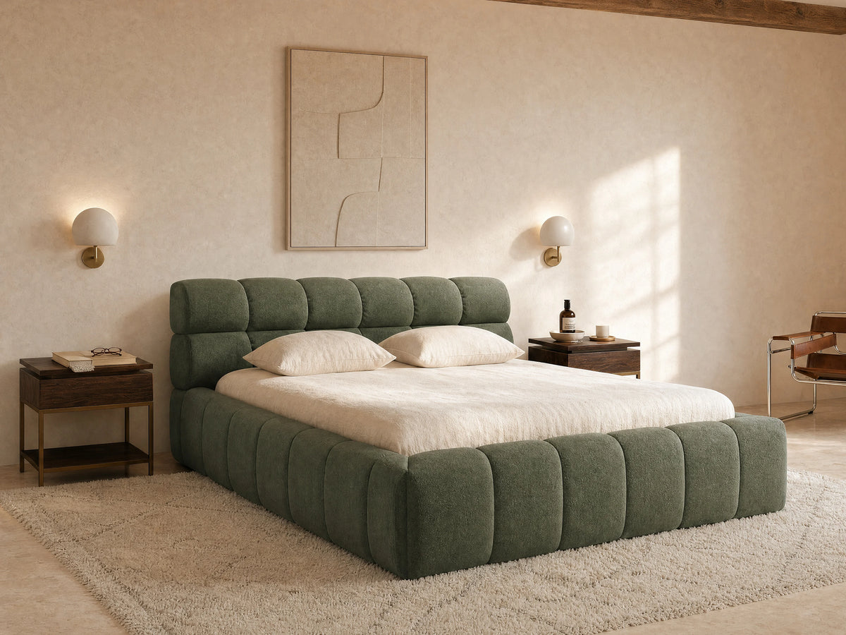 Lit Coffre 180x200 Bois Vert - FORVIK