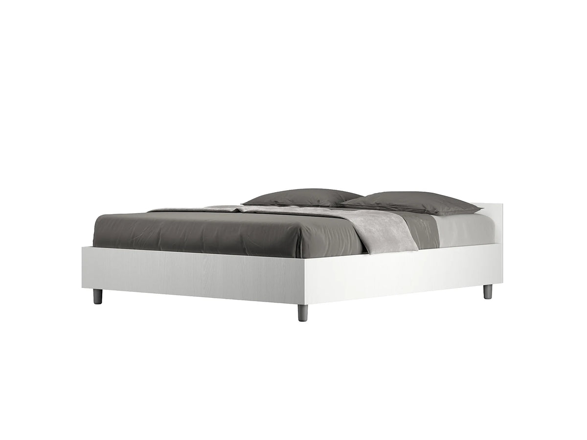 Lit Coffre 160x190 Bois Blanc — vue 2