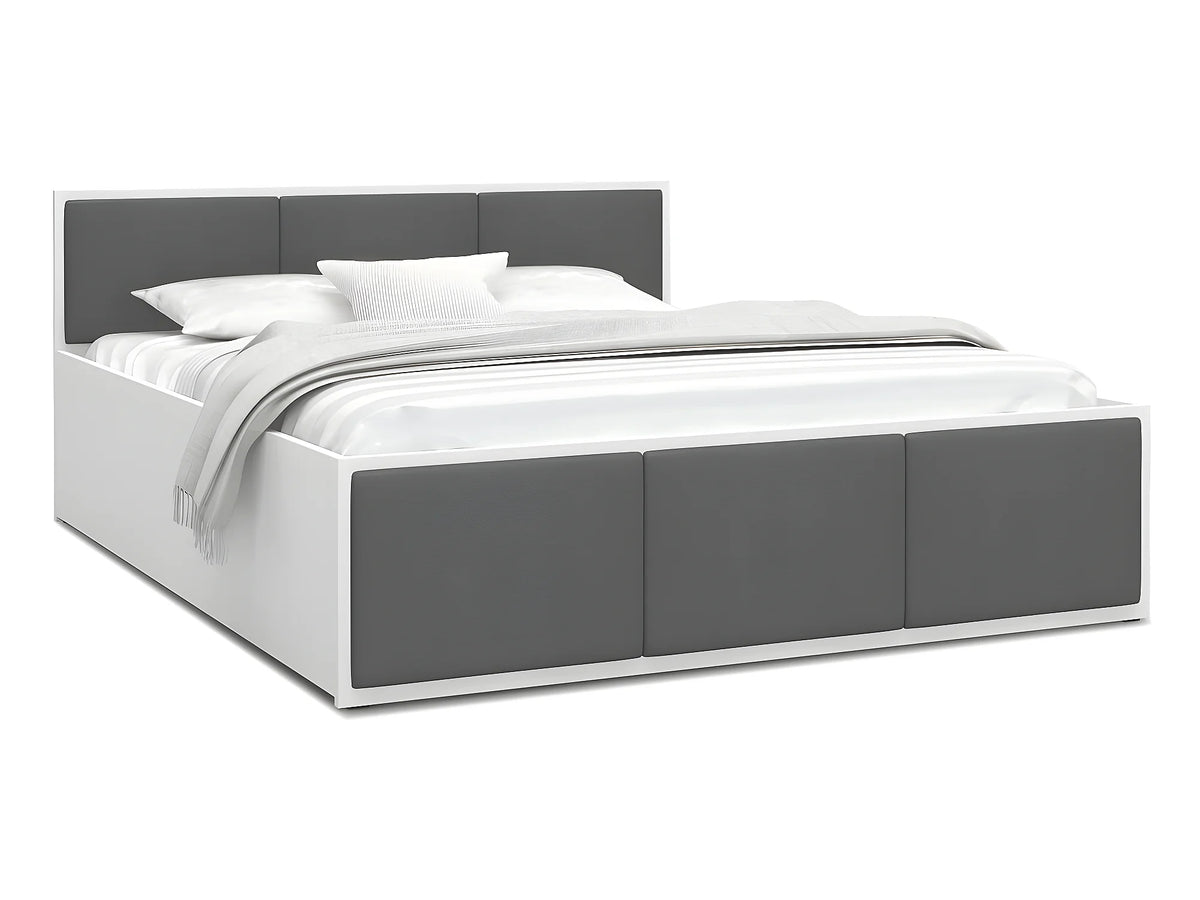 Lit Coffre 160x200 Bois Gris — vue 3