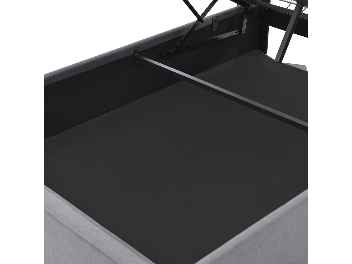 Lit Coffre 140x200 Coton Gris — vue 8