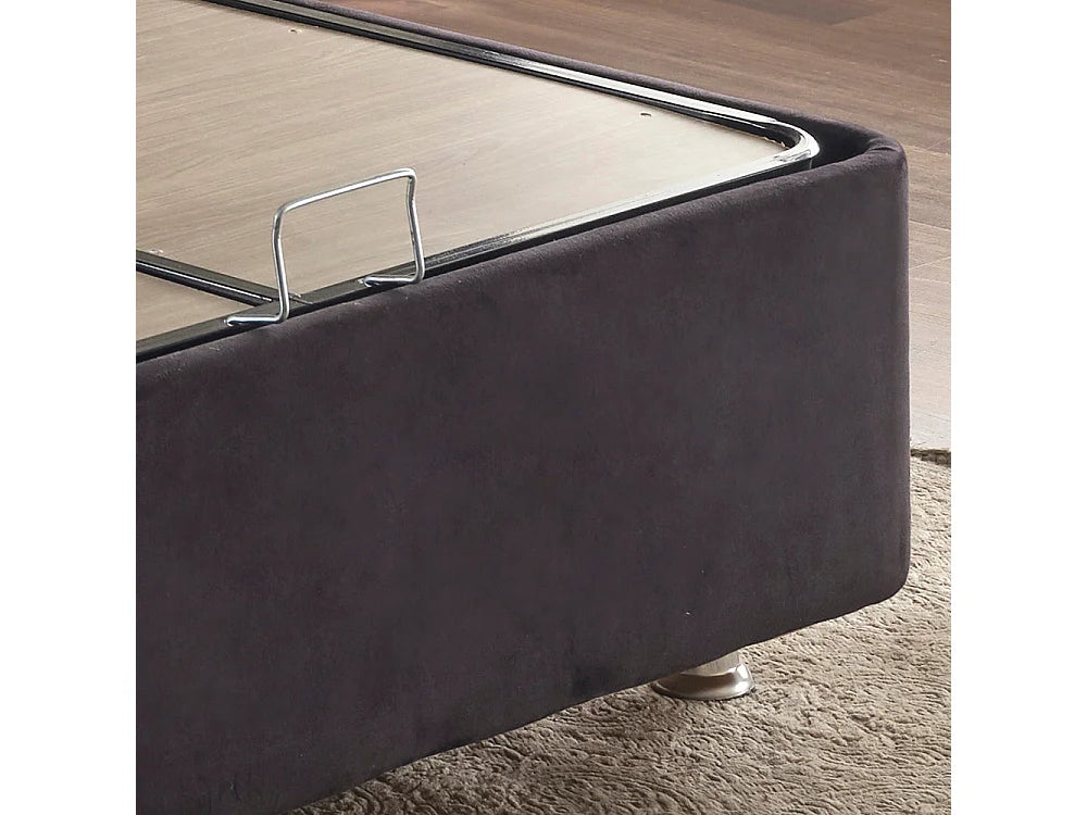Lit Coffre 100x200 Bois Noir — vue 6
