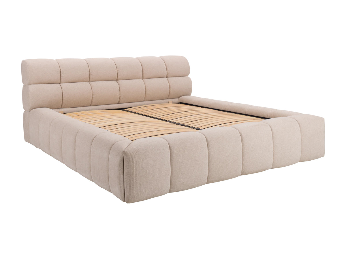 Lit Coffre 160x200 Bois Beige - FORVIK — vue 3