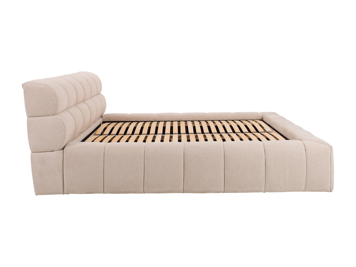 Lit Coffre 160x200 Bois Beige - FORVIK — vue 7