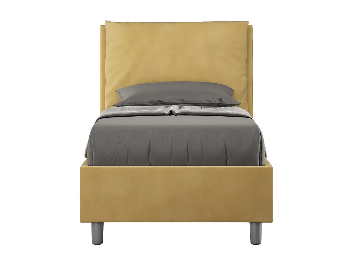 Lit Coffre 90x190 Bois Jaune — vue 3