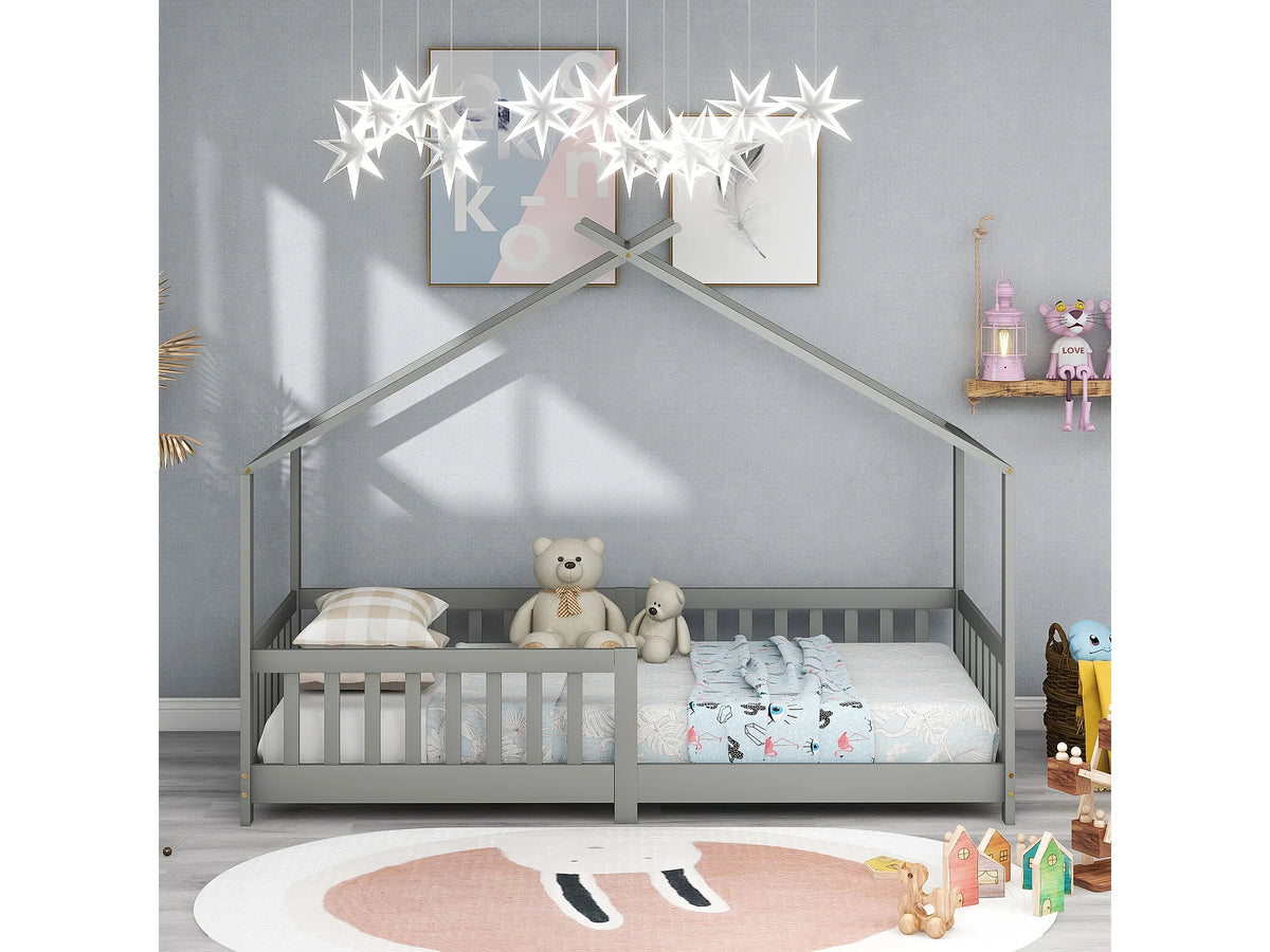 Lit Coffre 200x200 Bois Gris