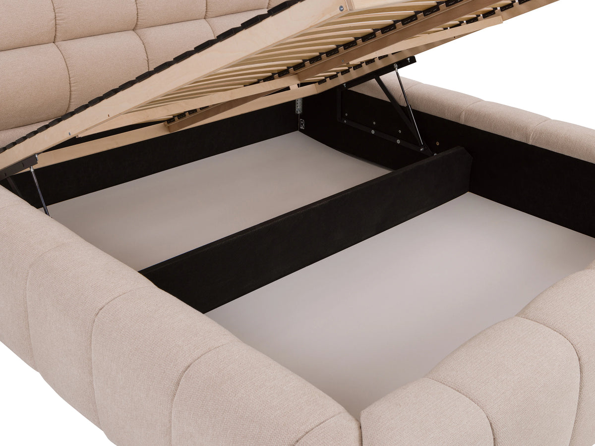 Lit Coffre 160x200 Bois Beige - FORVIK — vue 10