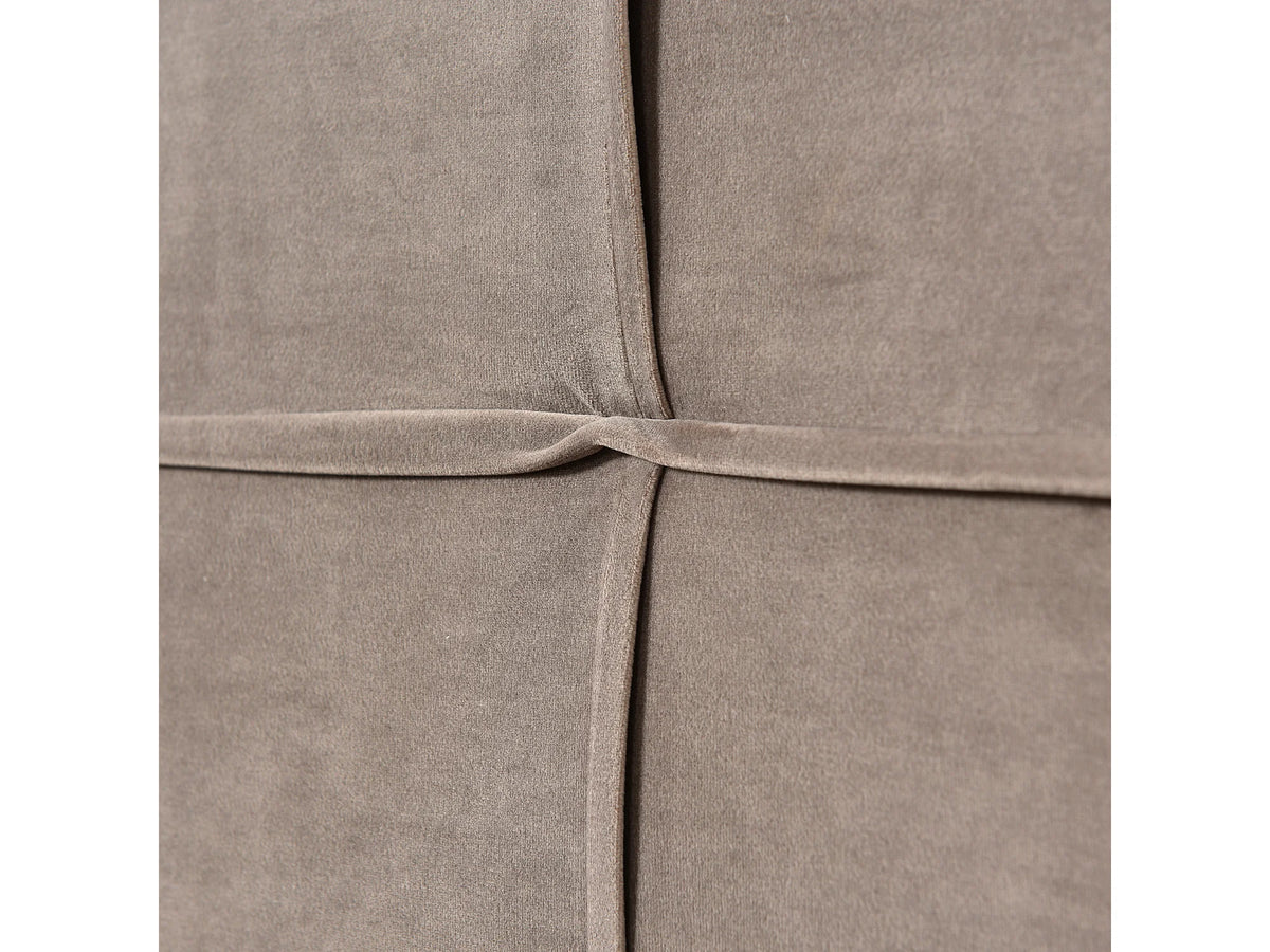 Lit Coffre 90x200 Velours Gris Capitonné — vue 8