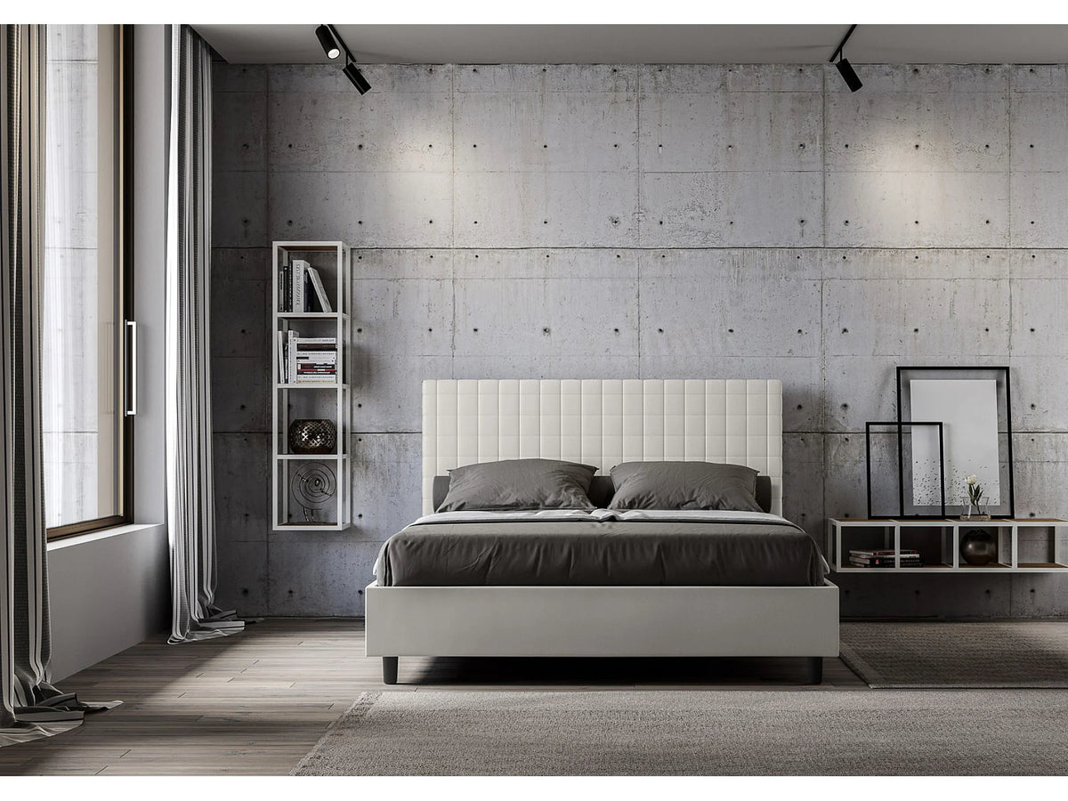 Lit Coffre 90x190 Simili Cuir Taupe — vue 4