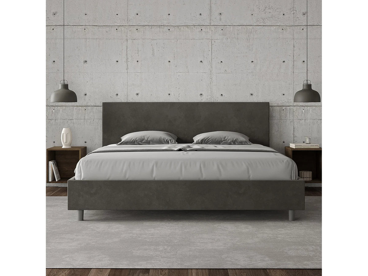 Lit Coffre 200x200 Microfibre Gris anthracite — vue 6