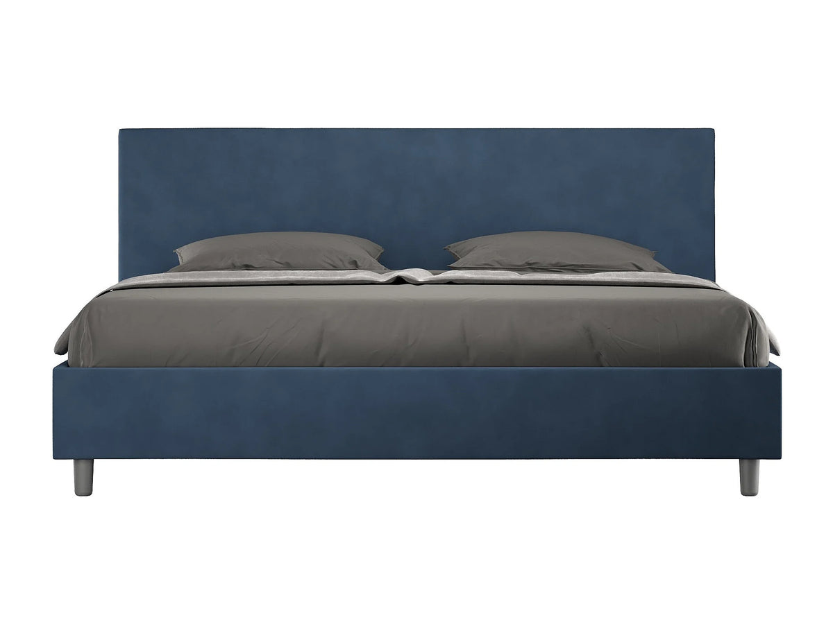 Lit Coffre 200x200 Microfibre Bleu — vue 8
