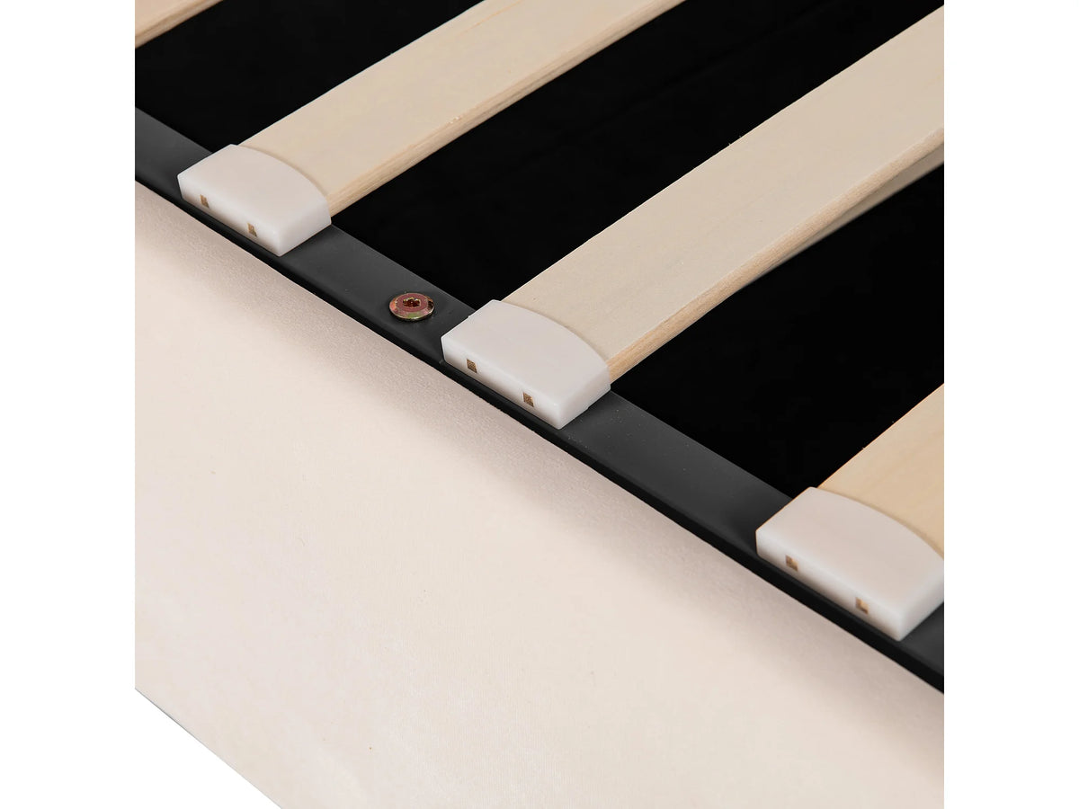 Lit Coffre 180x200 Velours Beige — vue 8