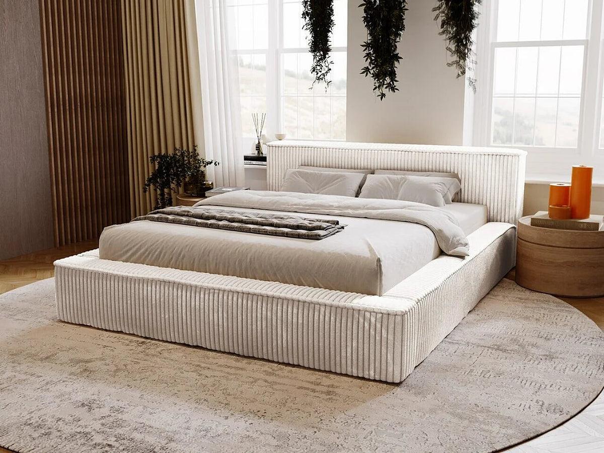 Lit Coffre 180x200 Bois Gris clair