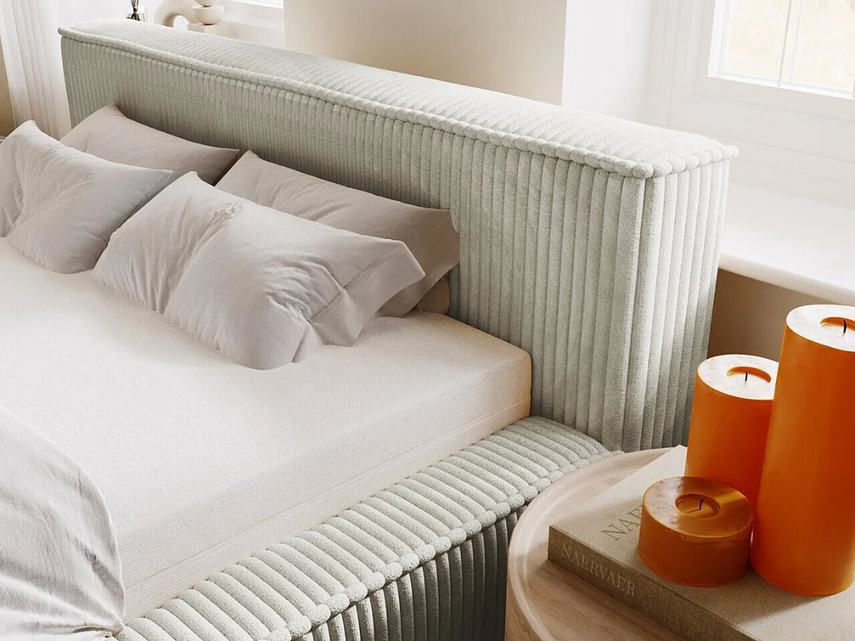 Lit Coffre 180x200 Bois Gris clair — vue 4