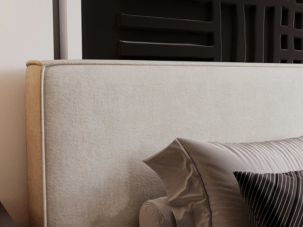Lit Coffre 200x200 Velours Beige — vue 7