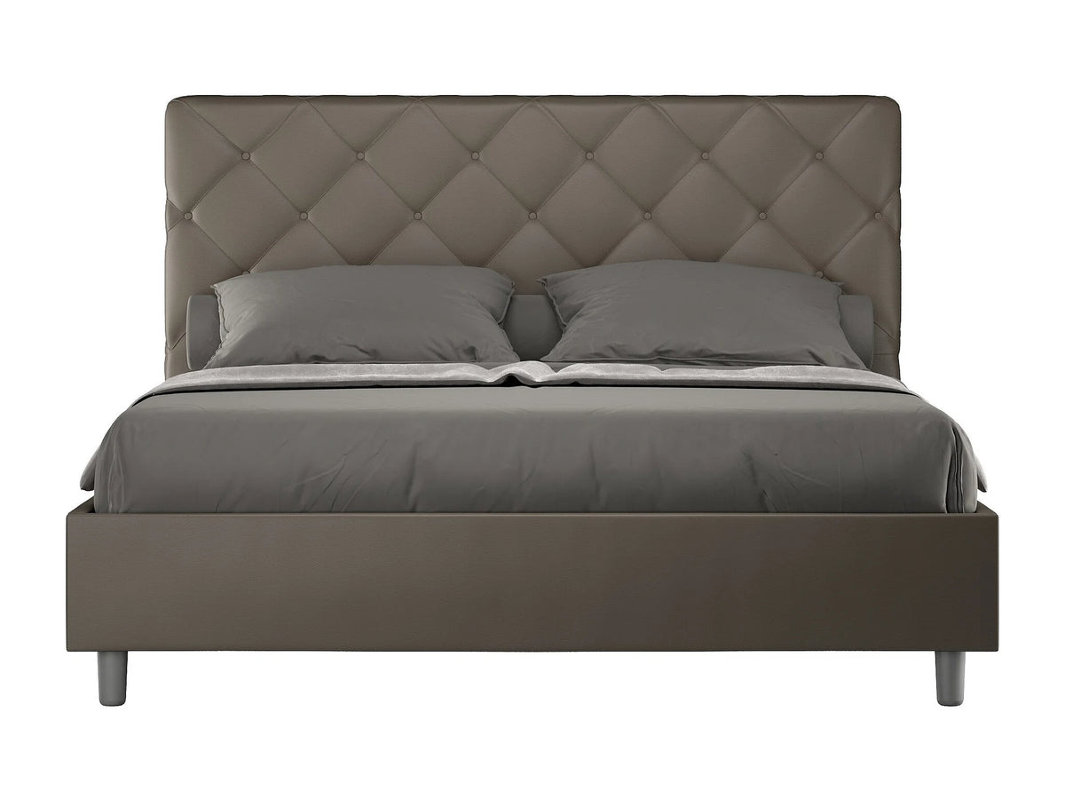 Lit Coffre 90x190 Simili Cuir Marron — vue 6