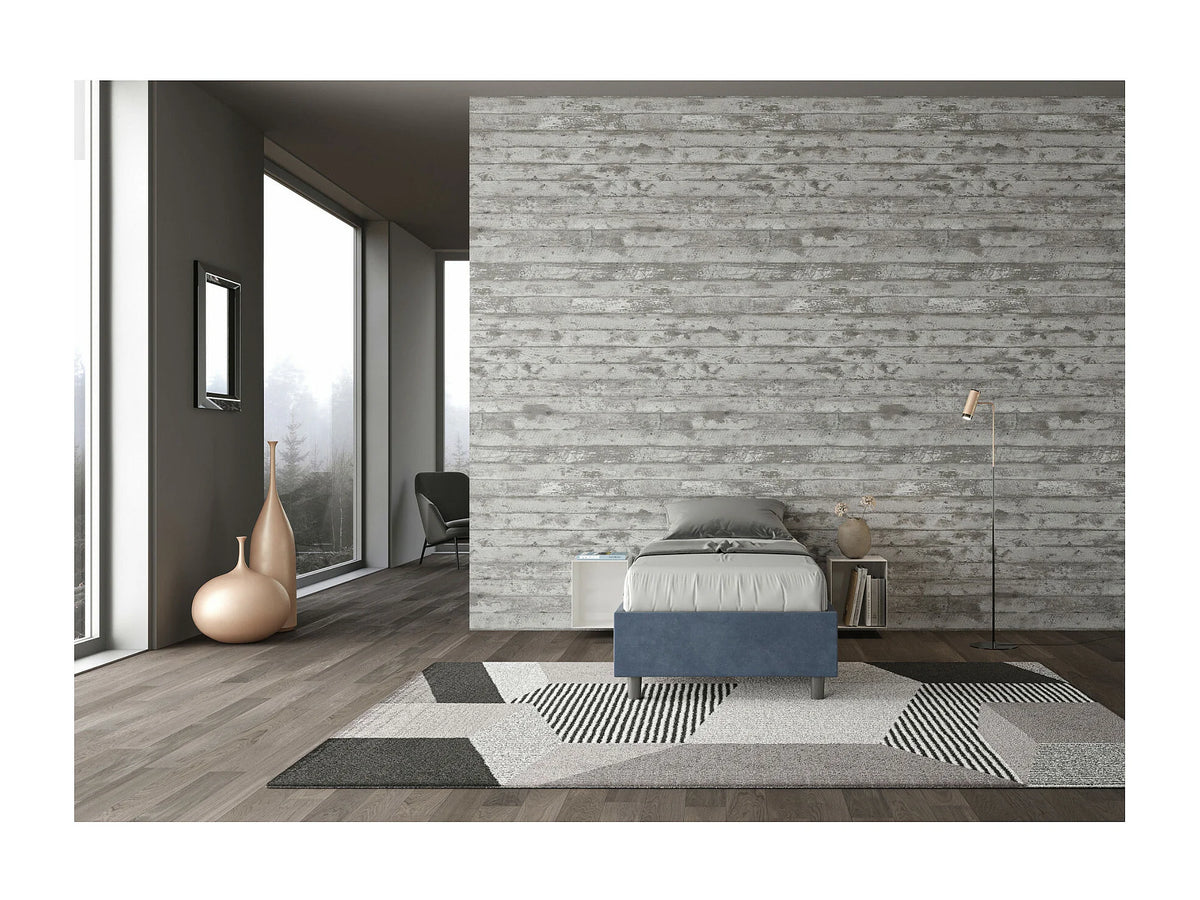 Lit Coffre 90x190 Microfibre Bleu — vue 2