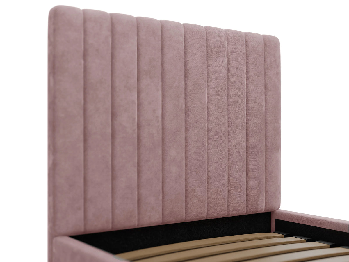 Lit Coffre 90x190 Bois Rose avec Matelas - SARAH — vue 10
