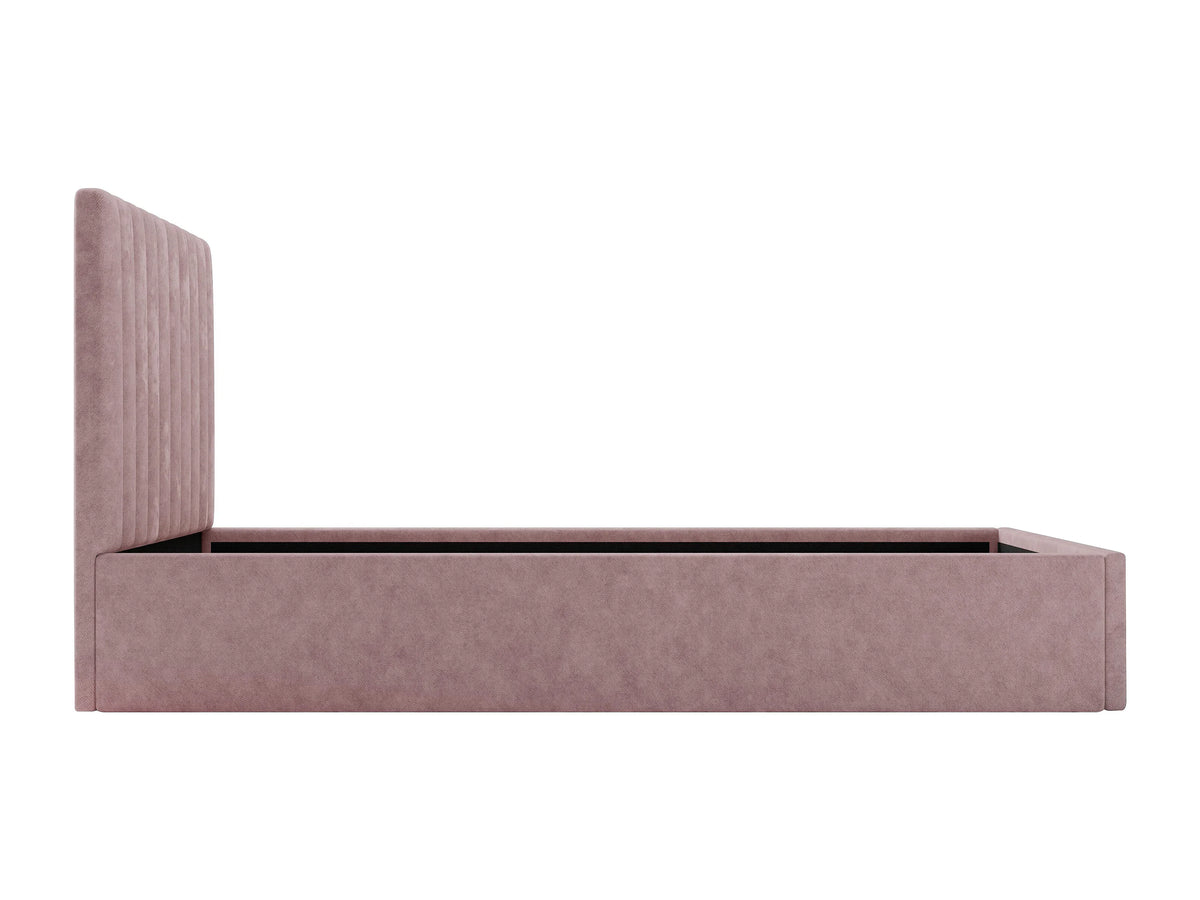 Lit Coffre 90x190 Bois Rose avec Matelas - SARAH — vue 9