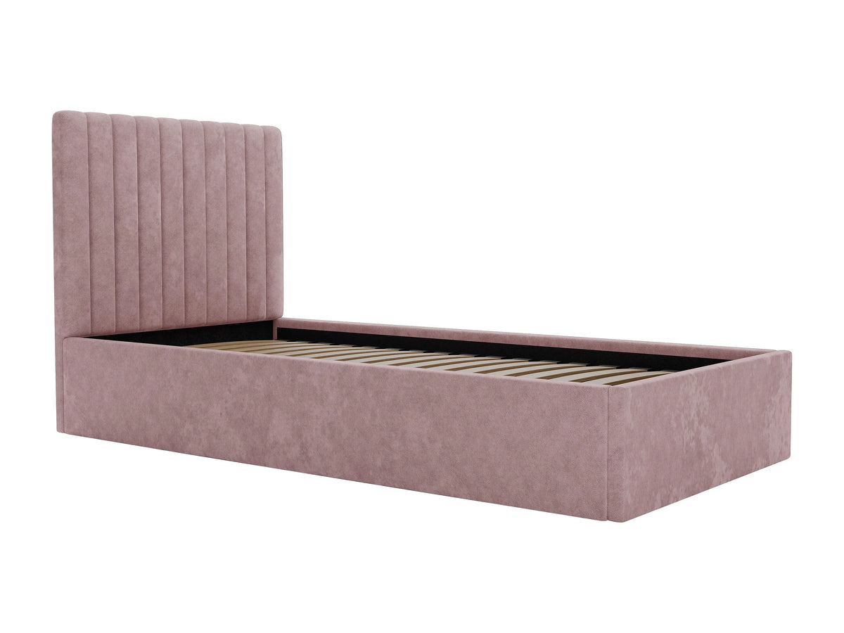 Lit Coffre 90x190 Bois Rose avec Matelas - SARAH — vue 6