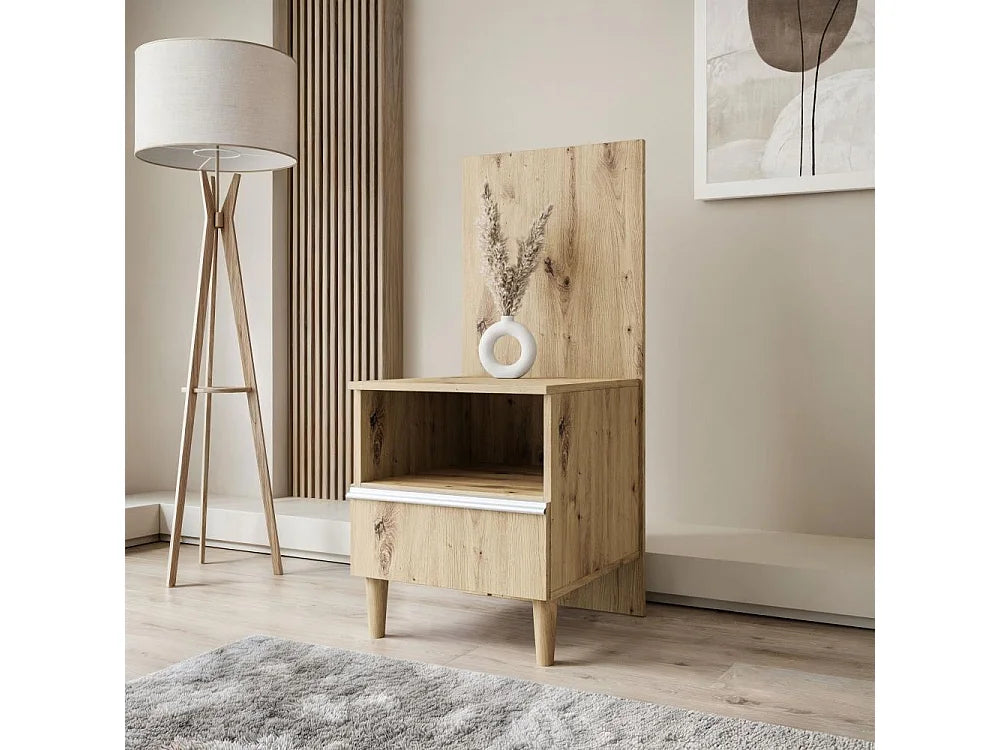 Lit Coffre 100x200 Tissu Beige — vue 3