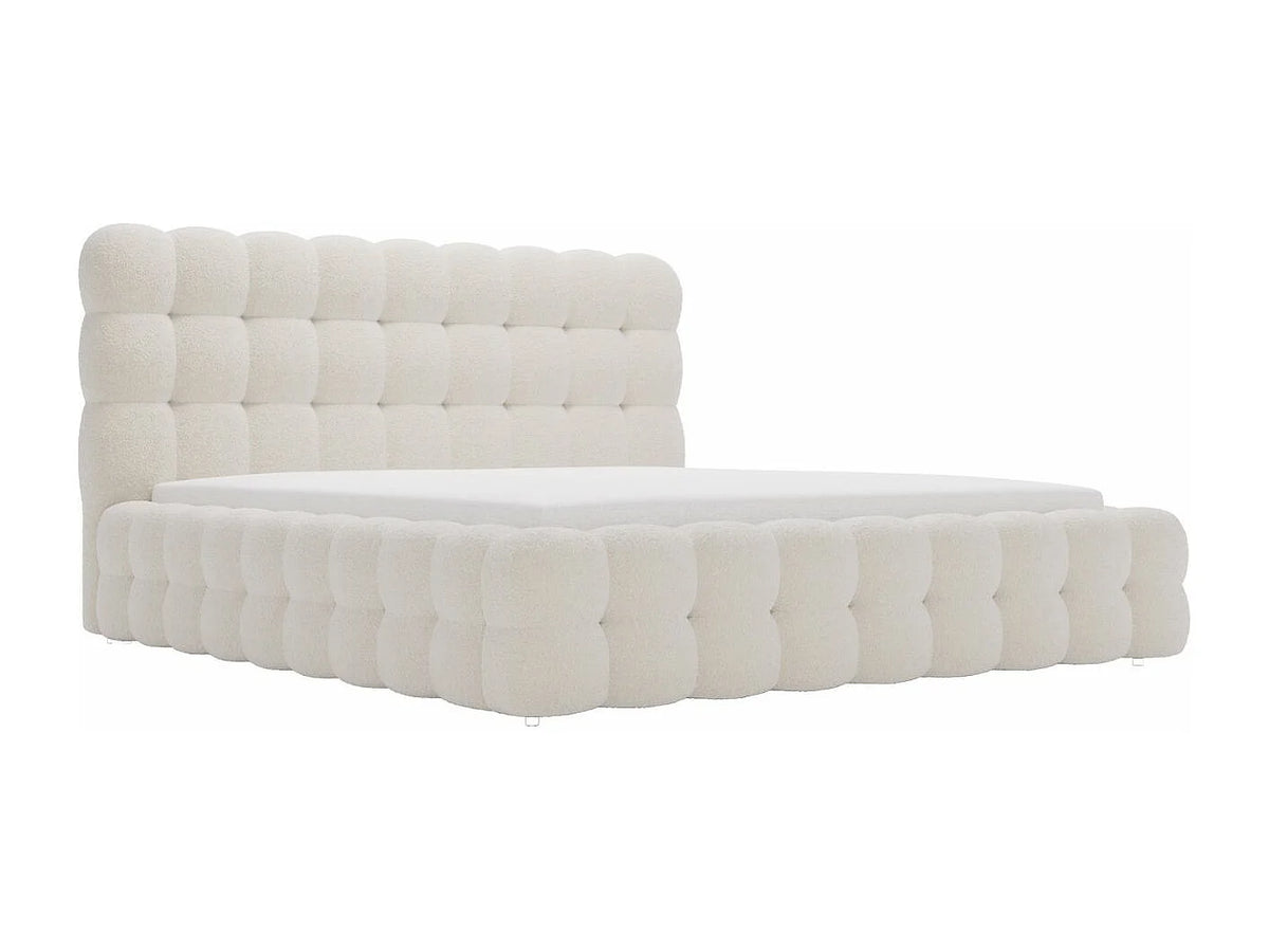 Lit Coffre 140x200 Tissu Bouclette Beige — vue 4