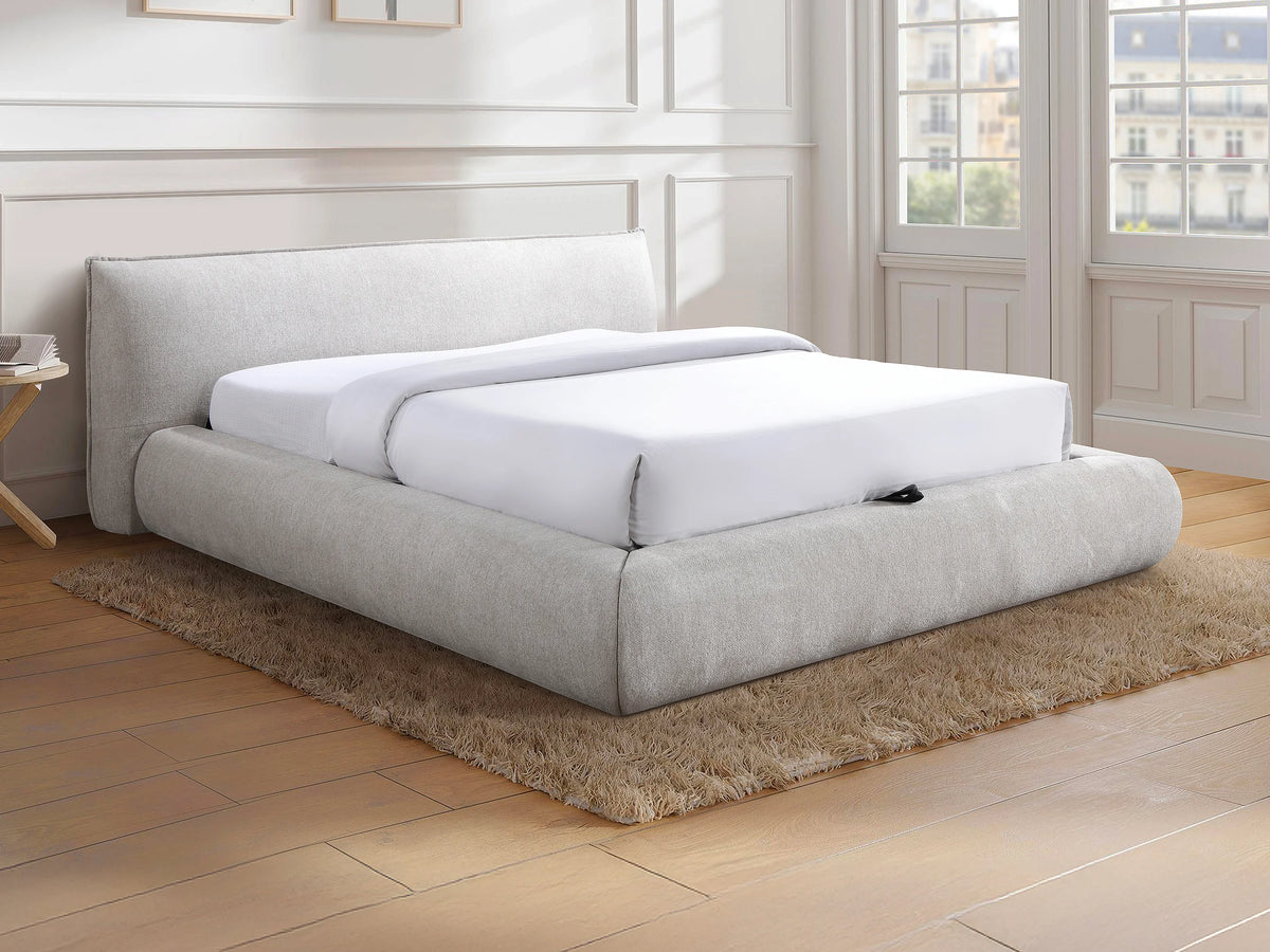 Lit Coffre 160x200 Bois Beige - MIRSIO — vue 8