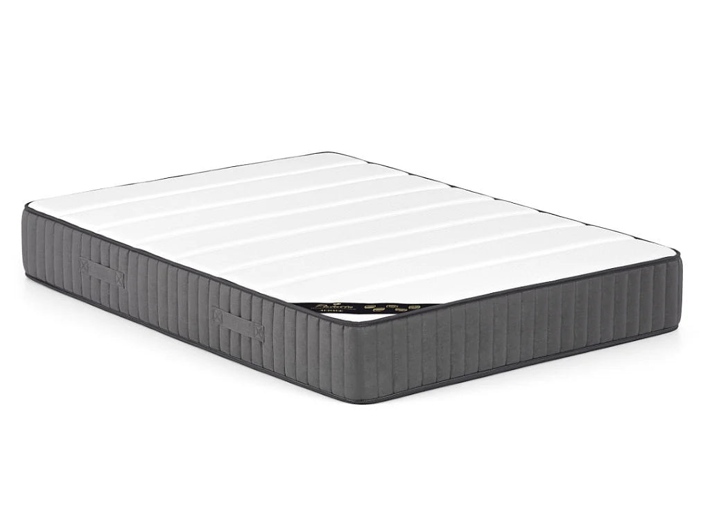 Lit Coffre 200x200 Tissu Beige Capitonné avec Matelas - MASSIMO — vue 9