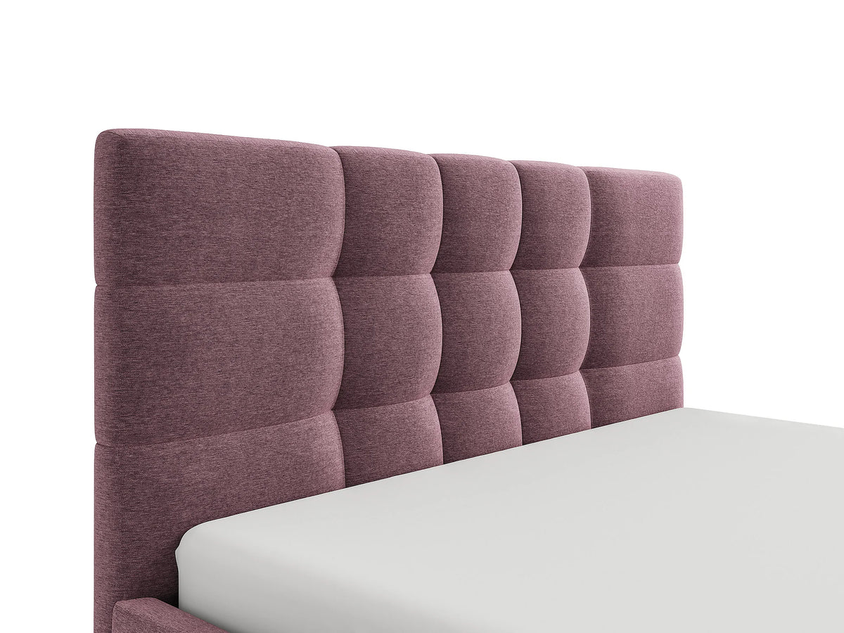 Lit Coffre 180x200 Bois Bordeaux - ELIAVA — vue 7