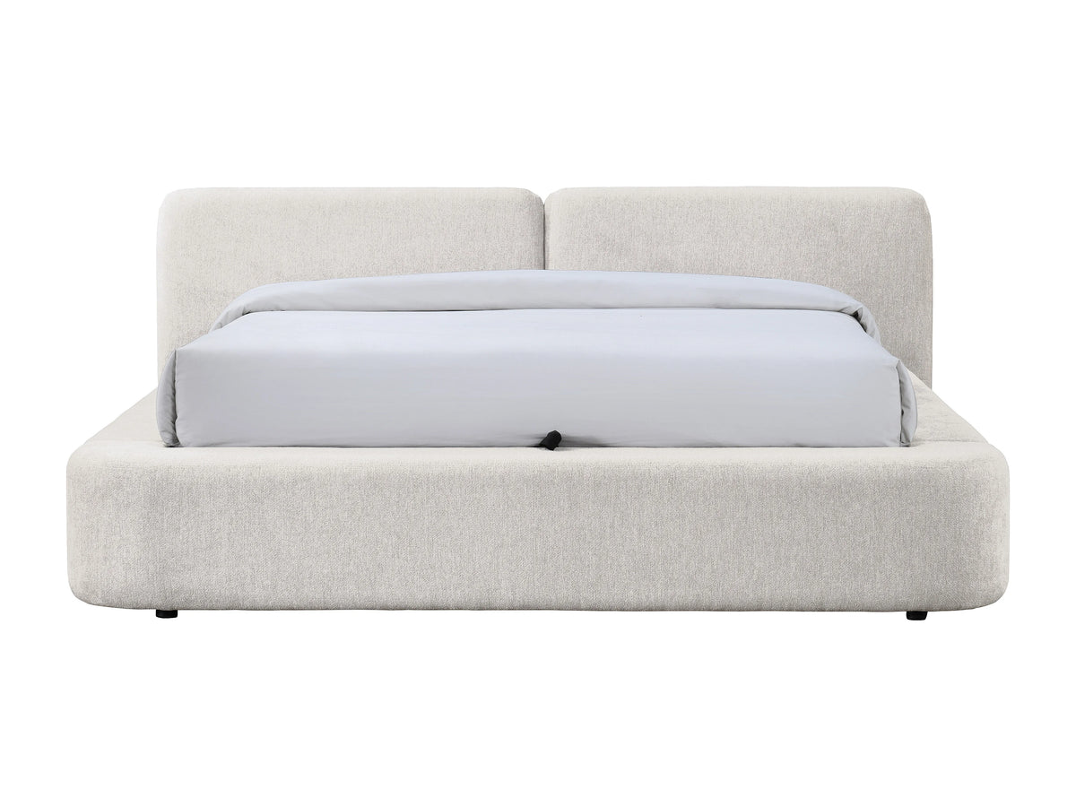 Lit Coffre 140x190 Tissu Beige — vue 4