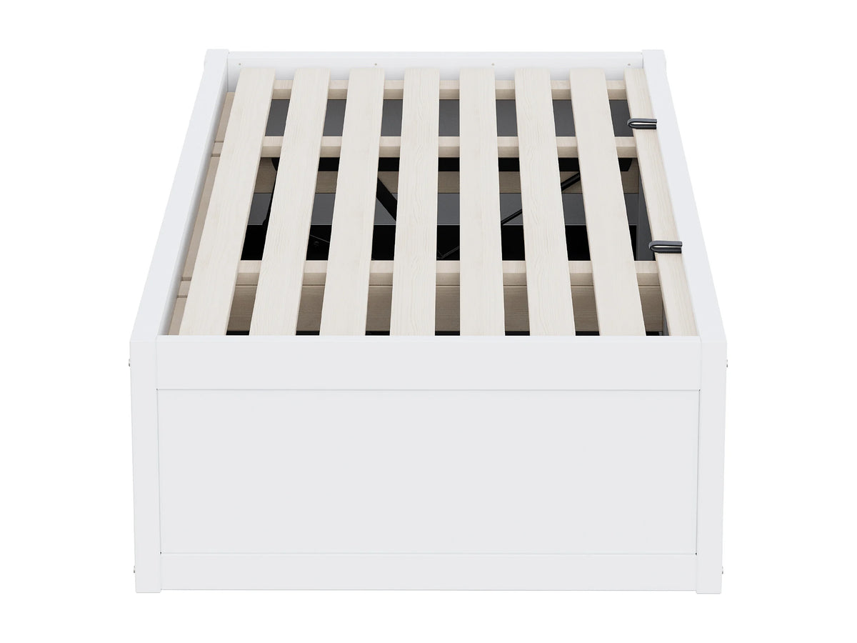Lit Coffre 90x200 Bois Blanc — vue 10