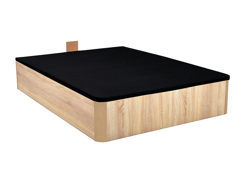 Lit Coffre 140x190 Bois Naturel clair — vue 3