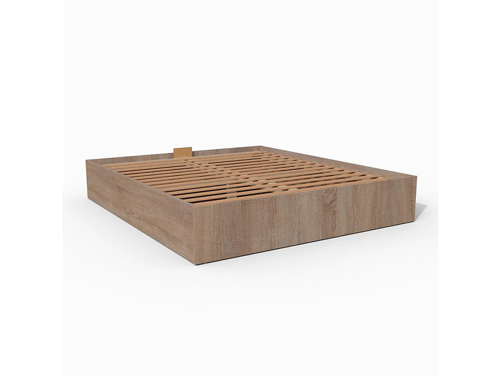 Lit Coffre 180x200 Bois Naturel clair — vue 7
