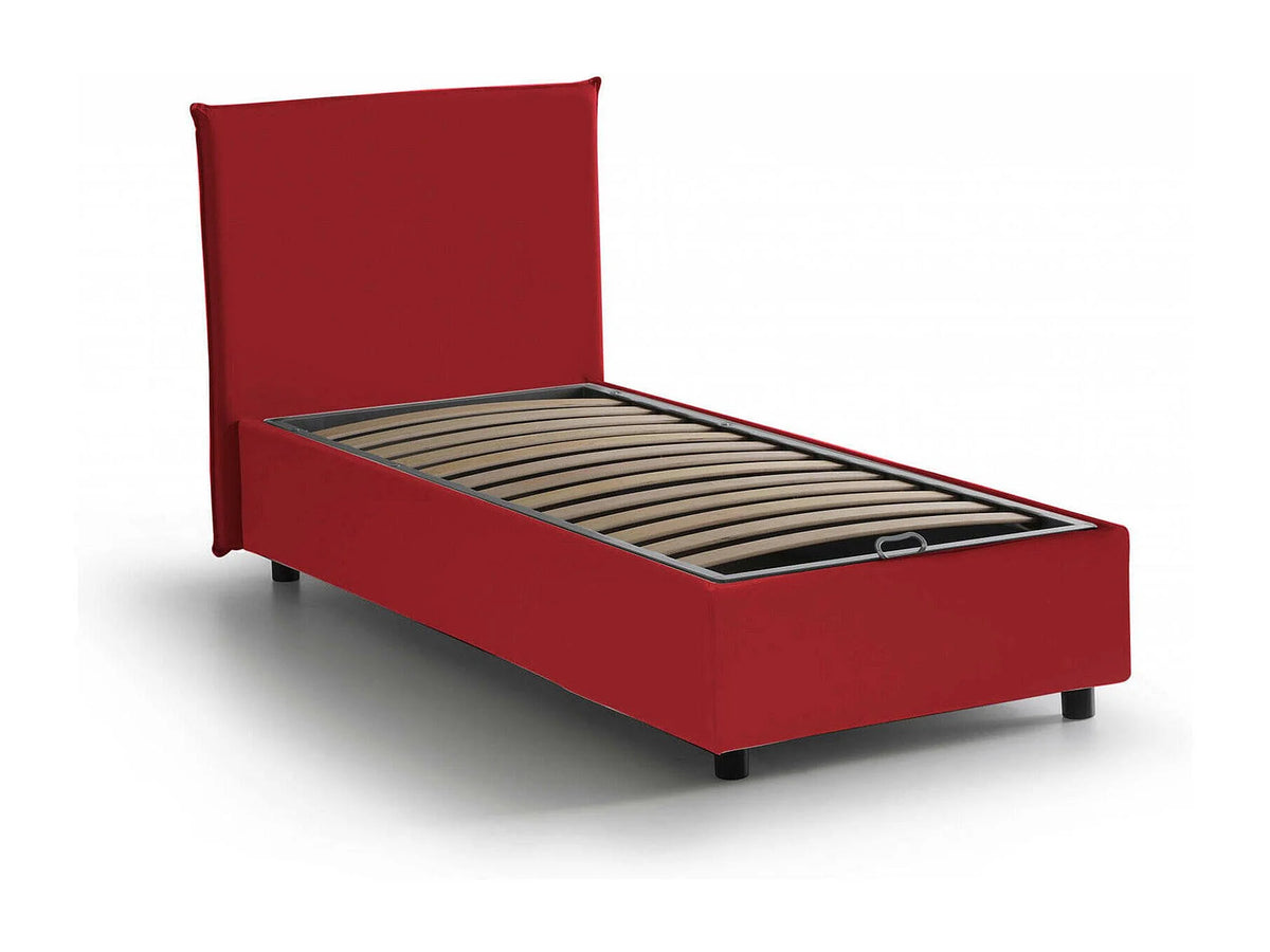 Lit Coffre 90x190 Bois Rouge