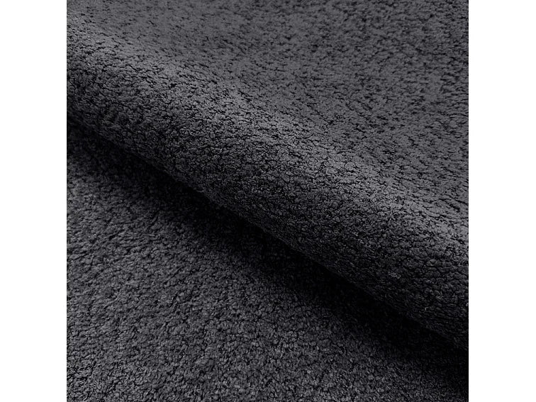 Lit Coffre 180x200 Tissu Bouclette Noir Capitonné — vue 5