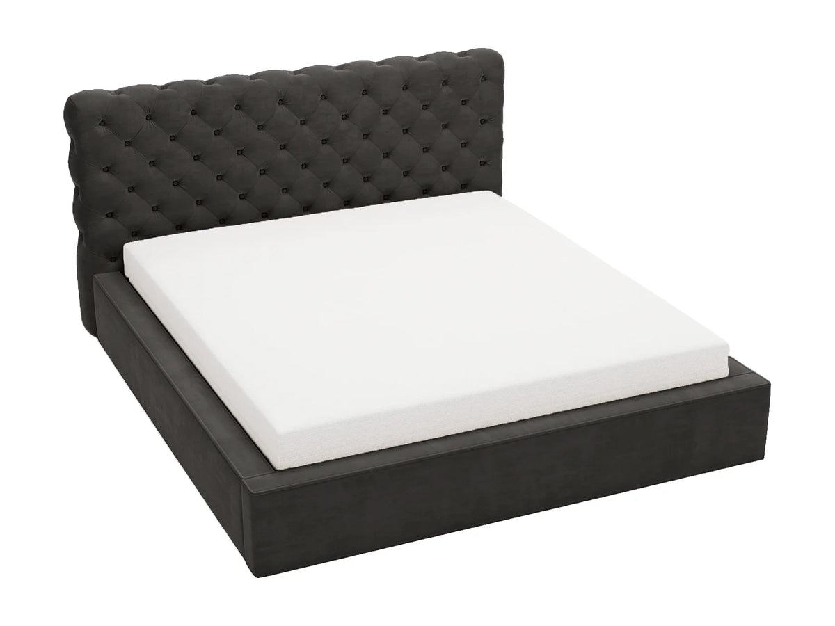 Lit Coffre 200x200 Velours Noir — vue 5