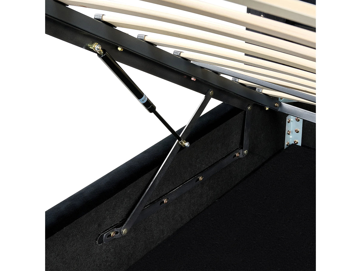 Lit Coffre 180x200 Velours Noir — vue 8