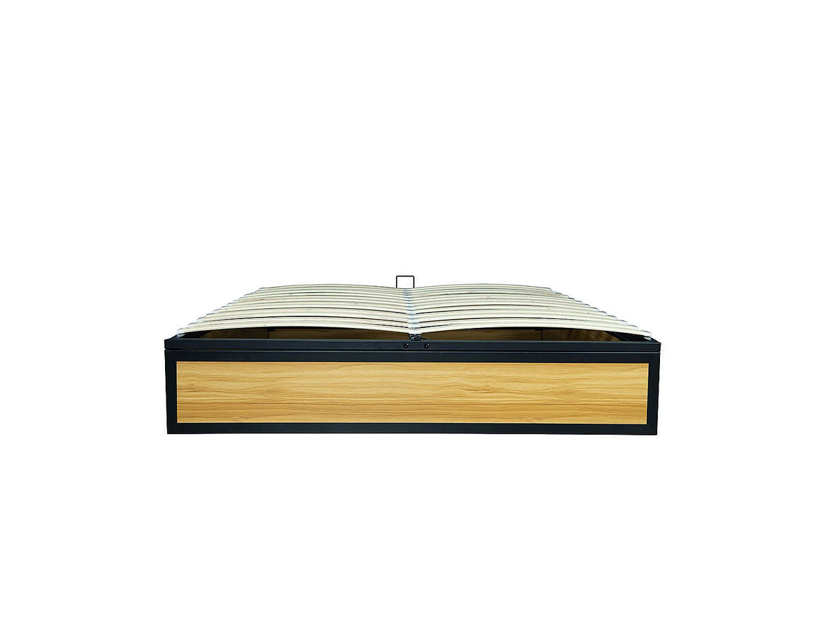 Lit Coffre 140x190 Métal Marron — vue 3