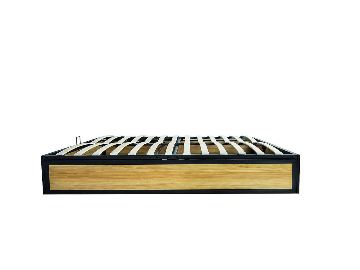 Lit Coffre 140x190 Métal Marron — vue 4