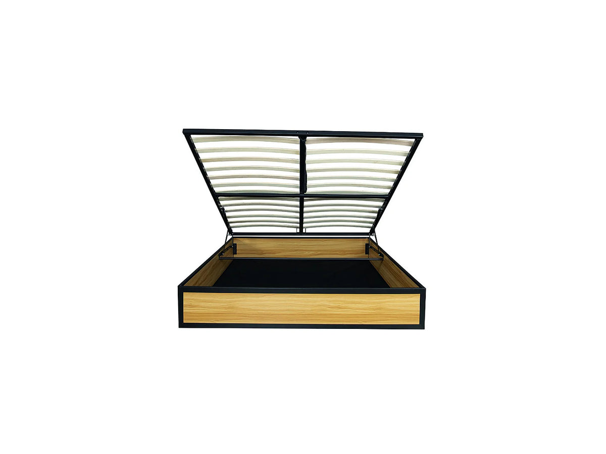 Lit Coffre 140x190 Métal Marron — vue 7