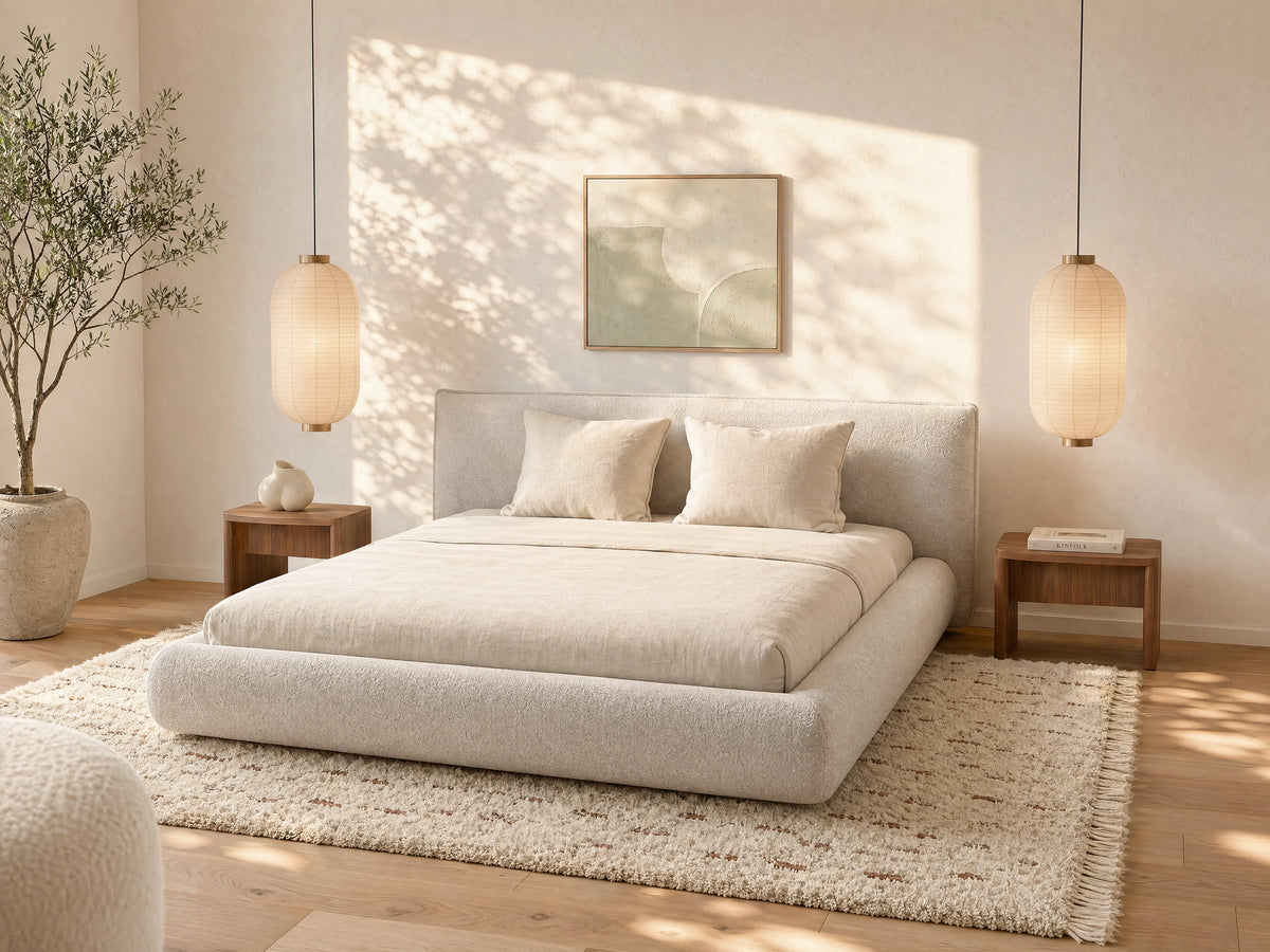 Lit Coffre 160x200 Bois Beige - MIRSIO