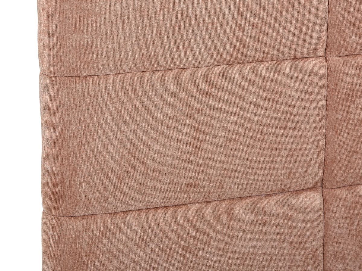 Lit Coffre 160x200 Tissu Terracotta Capitonné - HOPEYA — vue 6