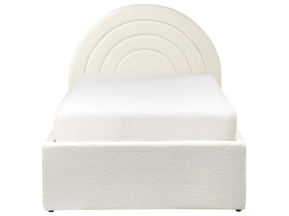 Lit Coffre 90x200 Tissu Bouclette Blanc — vue 6