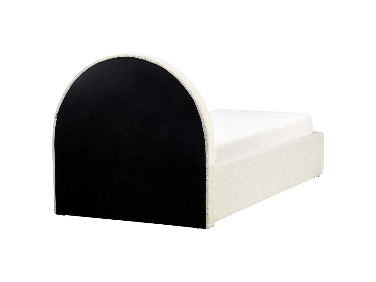 Lit Coffre 90x200 Tissu Bouclette Blanc — vue 7