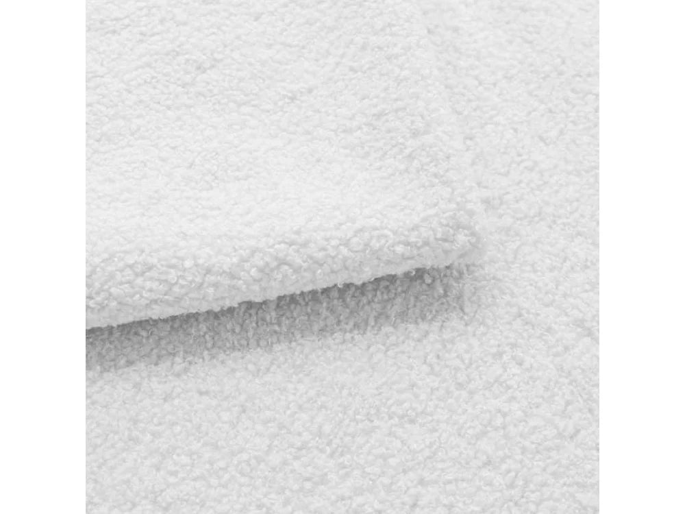 Lit Coffre 200x200 Tissu Bouclette Blanc — vue 6