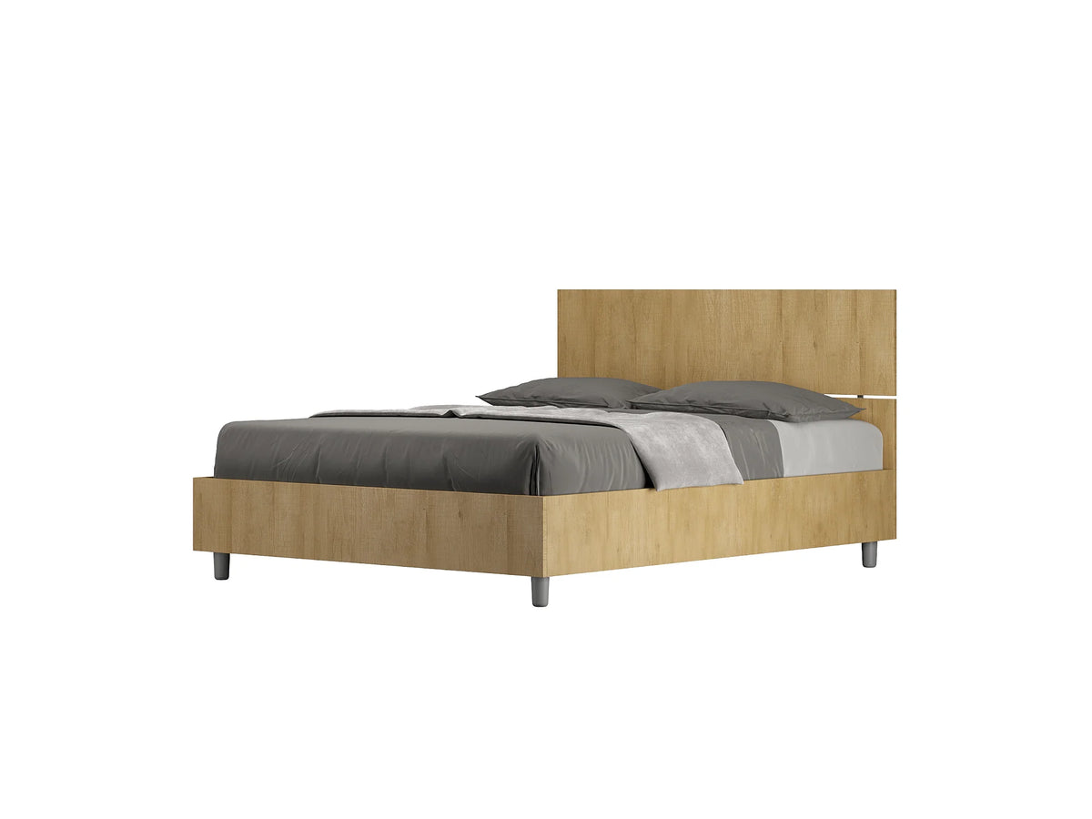 Lit Coffre 140x190 Bois Marron