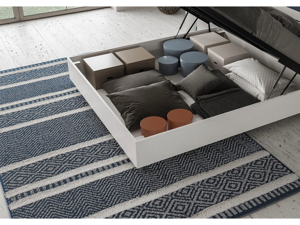 Lit Coffre 160x190 Bois Blanc — vue 4