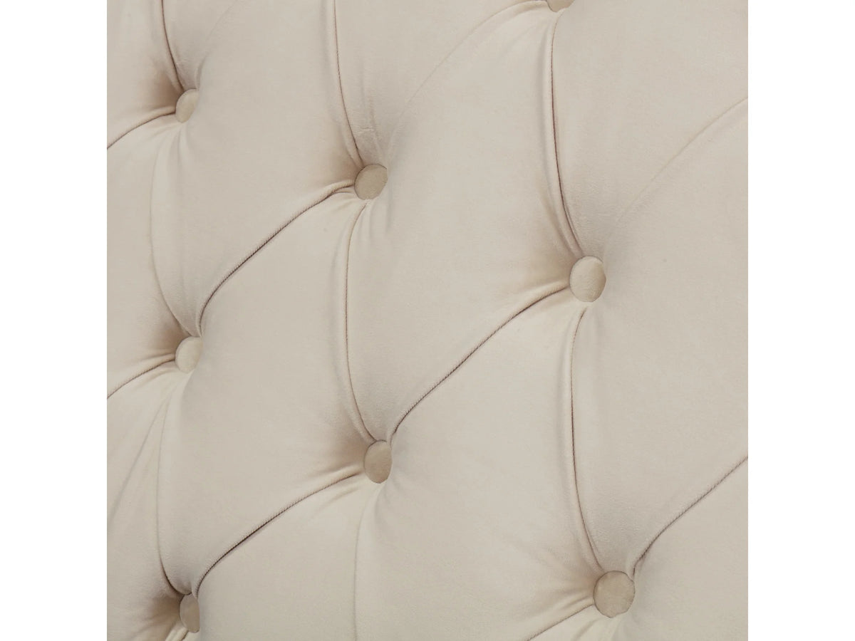 Lit Coffre 160x200 Velours Beige avec Matelas — vue 9